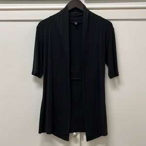 Black short sleeve open cardigan/ jacket